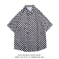 Men's Retro Hong Kong Style Short Sleeve Printed Shirt