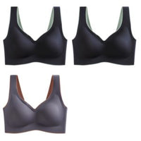 No Steel Ring Breasted Thin Section Gathered Side Breasts Sports Sleep Vest Bra Women