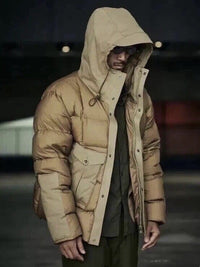 Thickened Insulated Unisex Down Jacket With A Zipper