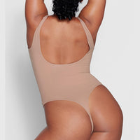 Double-layer High Elastic Fabric Belly Contracting Jumpsuit Sling Corset