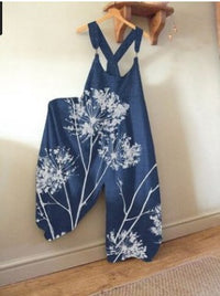 Independent Station Women's Innovative Printing Loose Casual Jumpsuit