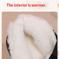 Fleece-lined Merino Wool Slip-on Snow Boots With Anti-slip Soles