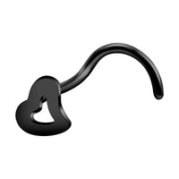 New European And American Love Nose Stud Stainless Steel S-shaped Corner Nose Ring