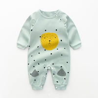 Western Style Long-sleeved Net Red Romper Baby Pajamas Cotton Short-sleeved Princess One-piece