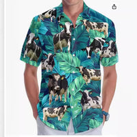 Plus Size Men's Fashion Digital Printing Short Sleeve