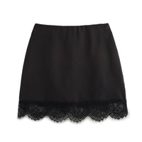 Women's Black Stitching Lace Sheath Skirt