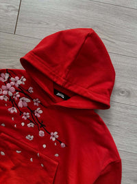 Mens Spring Cherry Blossom Print Hoodie Top