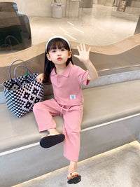 Girls Outfit Threaded Cotton T-Shirt
