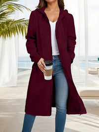 Fashionable Simple Comfortable All-match Slimming Hooded Coat