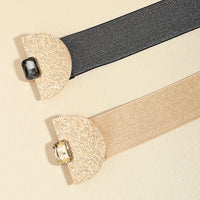 Fashion Stretch Women Glittering With Pearls Elastic Belt Decorative Skirt Belt Simple Premium Waist Cover