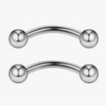 Stainless Steel Brow Nail Curved Rod Ball Piercing Jewelry