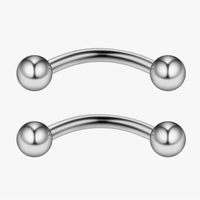 Stainless Steel Brow Nail Curved Rod Ball Piercing Jewelry