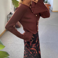 Slim-fit Knitted Cardigan Long Sleeve Versatile Sweater