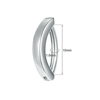 Simple Retro Stainless Steel Smooth Navel Nail