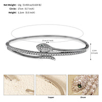 Light Luxury Zircon Fashion Open Cuff Bangle