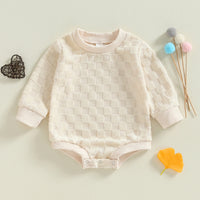 Baby Checkerboard Long Sleeve Butt Wrap Clothes