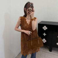Lace Sleeveless Vest Dress Women