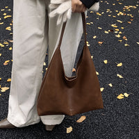 High-end Large Capacity Maillard Relaxed Casual Shoulder Tote Bag