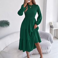 Long-sleeve Slim-fit Maxi Dress Womens Clothing