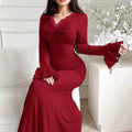 Elegant And Fashionable Lace-spliced Sexy Dress For Women