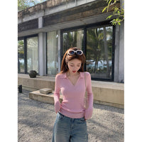 Womens Stylish Slim-fit Long-sleeve Knit Sweater