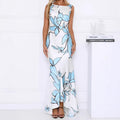 Womens Slim-Fit Irregular Print Elegant Fashion Dress