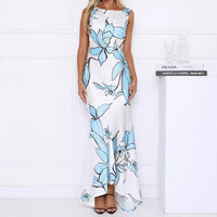Womens Slim-Fit Irregular Print Elegant Fashion Dress
