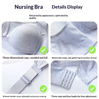 Maternity Nursing Bra Made Of Pure Cotton Wireless And Anti-exposure