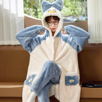 Sweet Fall Pajamas Flannel Nightgown Women