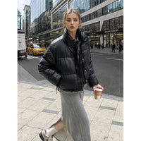 European And American Winter Disposable Leather Cotton-padded Jacket