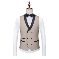 Korean-style Slim-fit Three-piece Suit Set