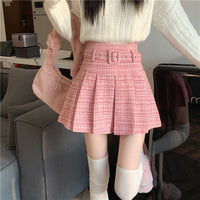 Women's Fashion Tweed Pleated Half-body Skirt