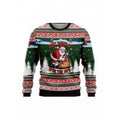 Printed Long Sleeve Round Neck Christmas Top