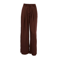 Draped High-waisted Casual-style Chic Slimming Wide-leg Pants For Women