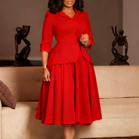 Women's Fashion Solid-Color Maxi Dress