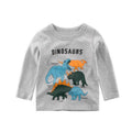 Long Sleeved Cotton Dinosaur Boy Base Shirt