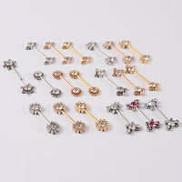 Stainless Steel Pin Adhesive Nail Butterfly Colorful Crystals