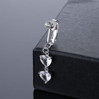 New Punch Free Zircon Pendant Bellybutton Stud