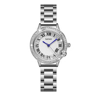Stylish Quartz Full-Diamond Stainless Steel Waterproof Womens Watch