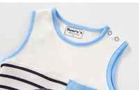 Summer Cotton Short Sleeve One-piece Suit