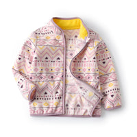 Baby Girl's Thin Fleece Printed Jacket