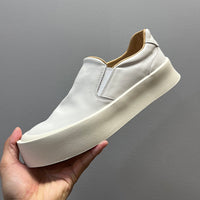 Soft Leather White Soft Bottom Casual Shoes