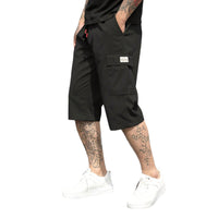 New Summer Thin American-Style Minimalist Casual Mens Cropped Trousers