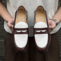 New Stylish All-match Mens Slip-on Casual Leather Shoes
