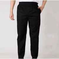 Kitchen Striped Chef's Pants And Dining Room Elastic Pants