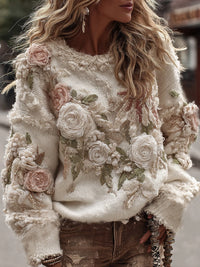 New European And American-style Womens Printed Turtleneck Sweater Hoodie