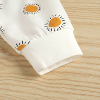 Printed Small Sun Rib Neckline T-shirt Denim Strap