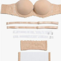 European And American Steel Ring Big Breast Small Push Up Tube Top Plus Size Bra Women