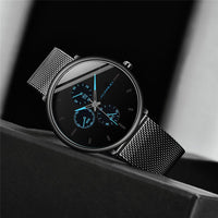 Men's Mesh-band Quartz Casual Business Luminous Watch