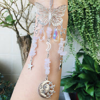 Butterfly Style Sun And Moon Accessories Crystal Ball Wind Chimes
